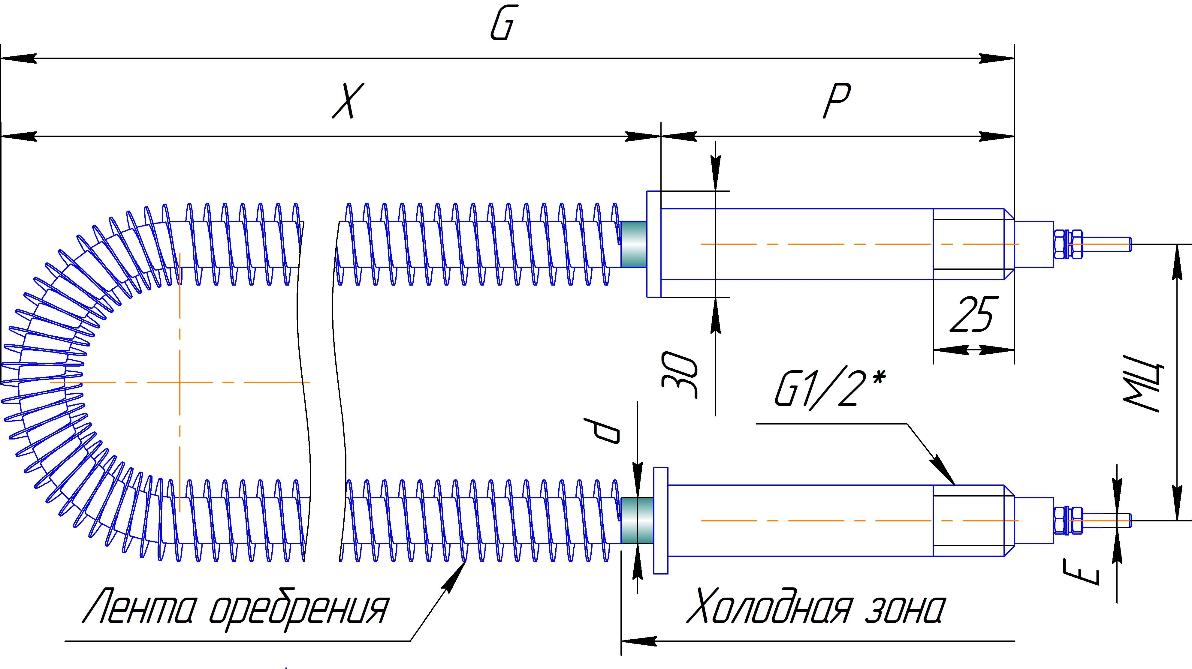 размер тэна для котла